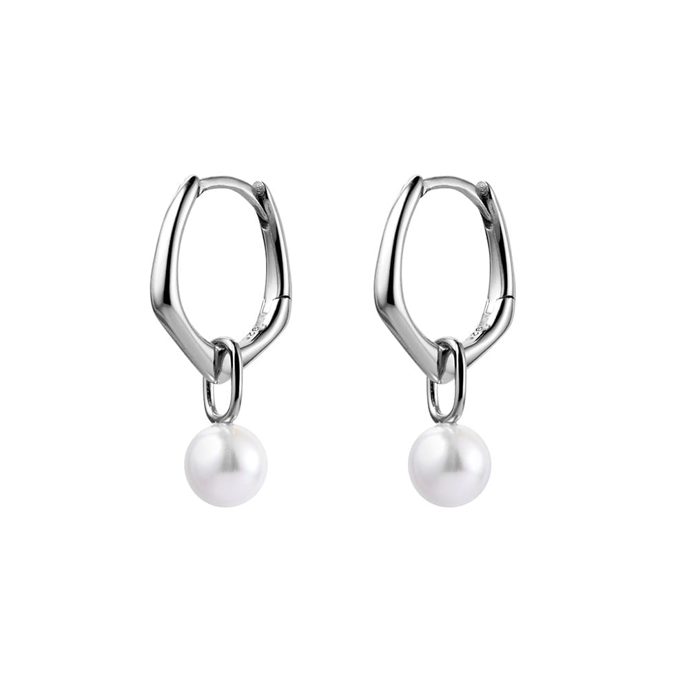 Penelope Pearl Huggie Earrings