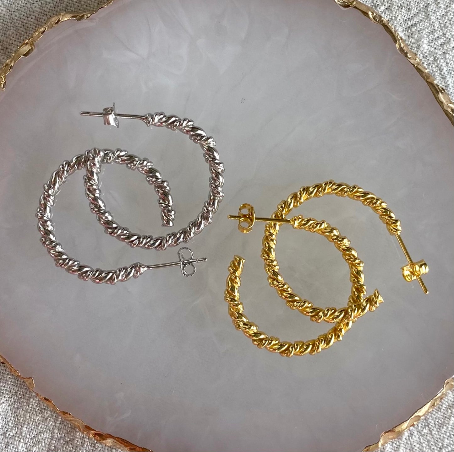 Intertwined Hoop Earrings