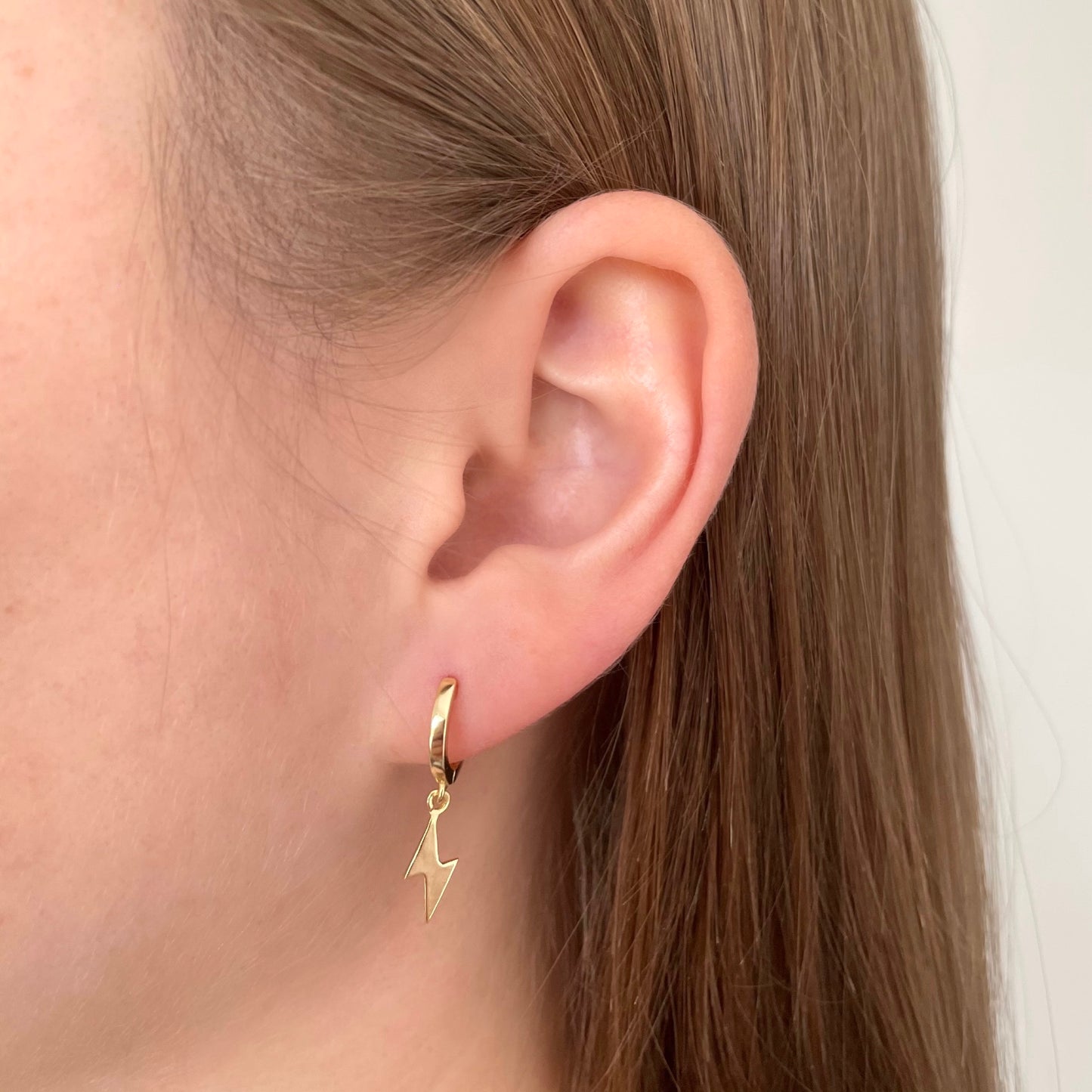 Lightening Bolt Huggie Earrings