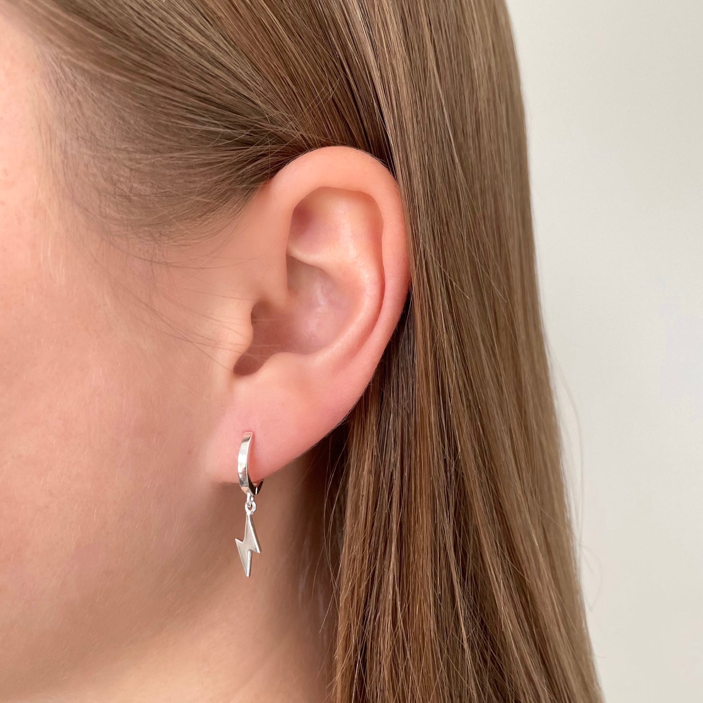 Lightening Bolt Huggie Earrings
