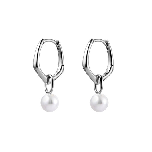 Penelope Pearl Huggie Earrings