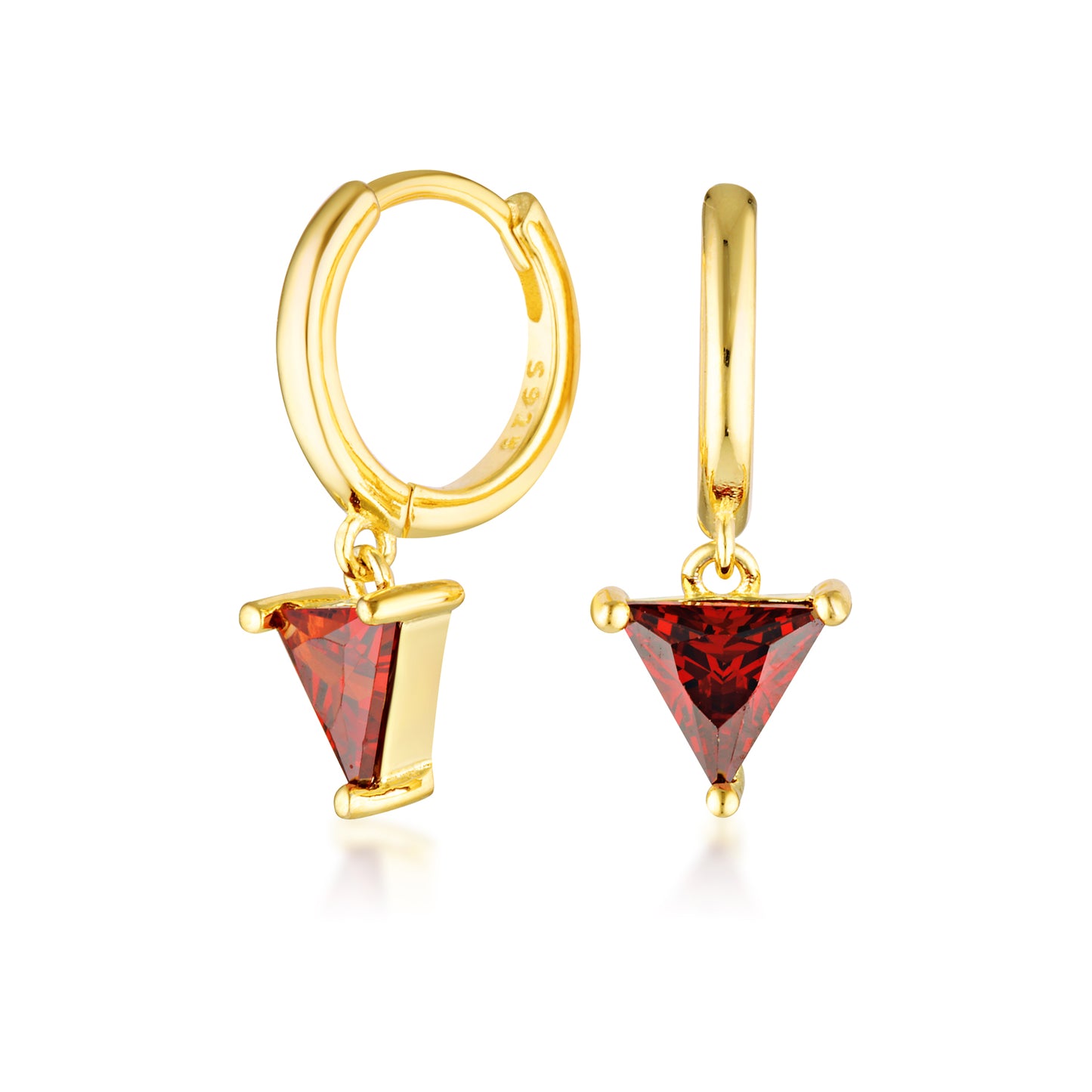 Ruby Huggie Earrings
