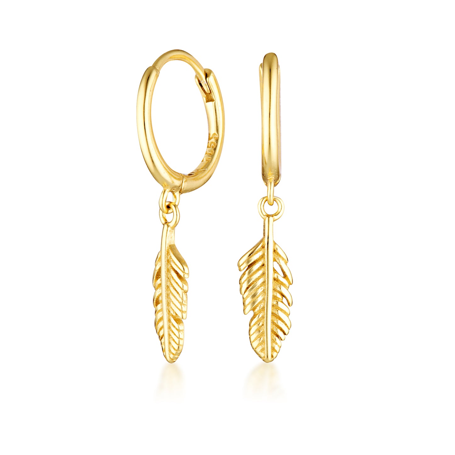 Feather Huggie Earrings