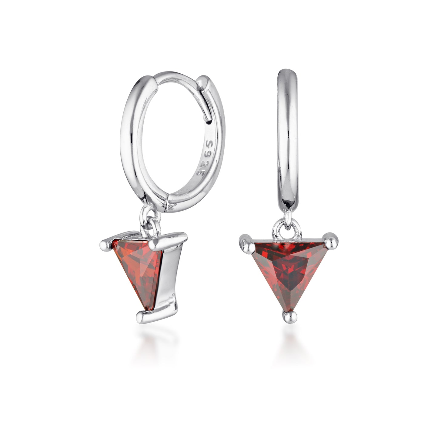 Ruby Huggie Earrings