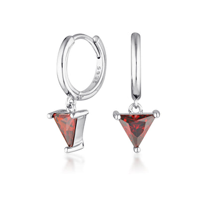 Ruby Huggie Earrings