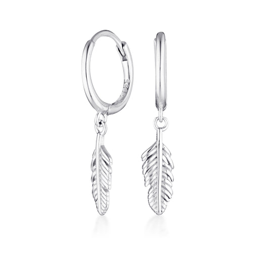 Feather Huggie Earrings