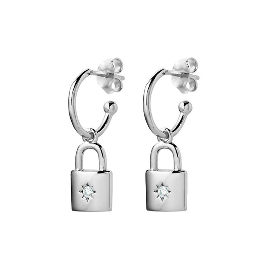 Lock Hoop Earrings